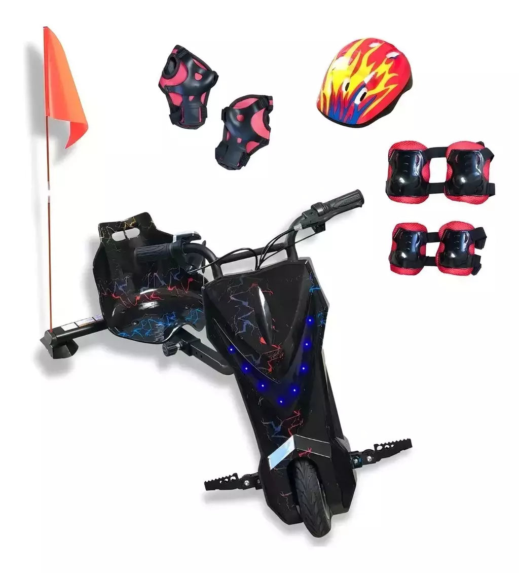 Triciclo Elétrico Drift para cianças + kit proteção - O PRESENTE PERFEITO - De R$799,00 POR APENAS $319,60