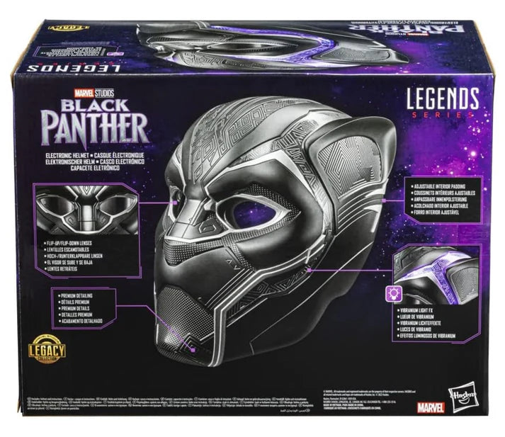 Capacete Eletrônico Marvel Legends Pantera Negra F3453 Hasbro