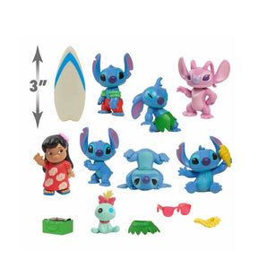 Conjunto Lilo E Stitch 8 Bonecos Com Acessórios - Sunny